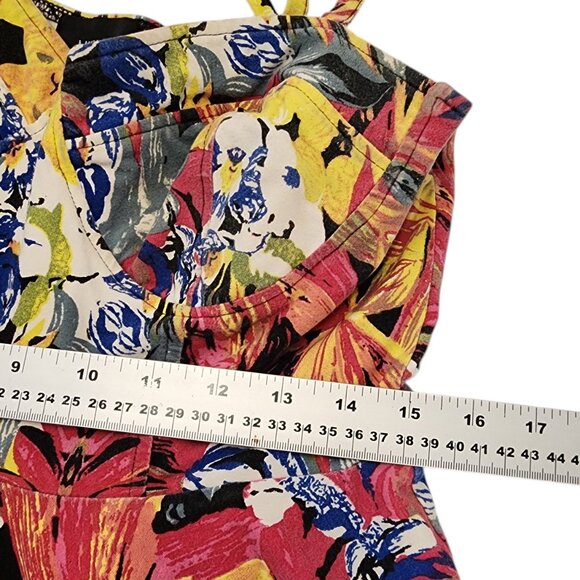 Y2K MINKPINK Women's Floral Sundress Size L Boho Summer Dress Spaghetti Straps - Picture 13 of 14